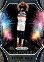 2019-20 Panini Prizm Fireworks Anthony Davis #7 card