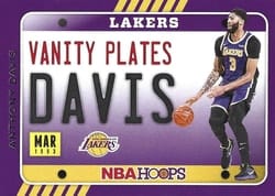 2020-21 Hoops Vanity Plates Anthony Davis #7 card