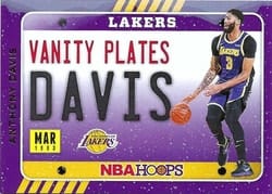2020-21 Hoops Winter Vanity Plates Anthony Davis #7 card
