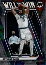 2020-21 Panini Mosaic Will to Win Anthony Davis #20 card