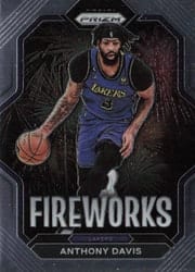 2022-23 Panini Prizm Fireworks Anthony Davis #12 card