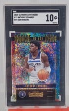 2020-21 Panini Contenders Rookie of the Year Contenders Anthony Edwards #15 card