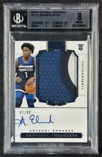 2020-21 Panini National Treasures Rookie Patch Autographs Anthony Edwards #111 card