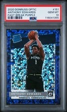 2020 Panini Donruss Optic Anthony Edwards Purple #151 card