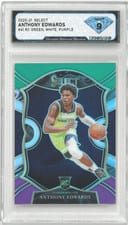 2020 Panini Select Anthony Edwards Green White Purple #61 card