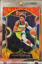 2020 Panini Select Anthony Edwards Red White Orange Flash #61 card