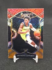 2020 Panini Select Anthony Edwards Red White Orange Shimmer #61 card
