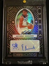 2021-22 Panini Obsidian Aurora Autographs Anthony Edwards #AUR-AED card