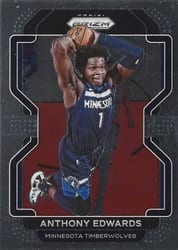 2021-22 Panini Prizm Base Set Anthony Edwards #37 card