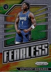 2022-23 Panini Prizm Fearless Anthony Edwards #10 card