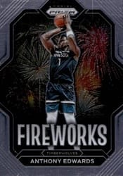 2022-23 Panini Prizm Fireworks Anthony Edwards #14 card