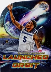 2023-24 Topps Chrome Cosmic Launched Into Orbit Anthony Edwards #LIO-14 card