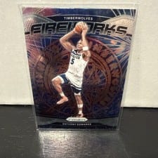 2024-25 Panini Prizm Fireworks Anthony Edwards #25 card