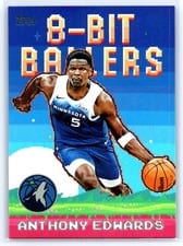 2025 Topps 8-Bit Ballers Anthony Edwards Holo #8B-18 card