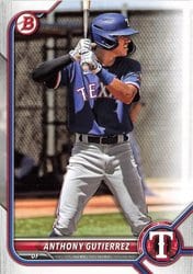 2022 Bowman Draft Base Set Anthony Gutierrez #BD-110 card