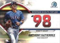 2023 Bowman Bowman Scouts Top 100 Anthony Gutierrez #BTP-98 card