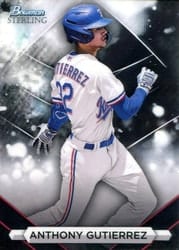 2023 Bowman Sterling Base Set Anthony Gutierrez #BSP-87 card