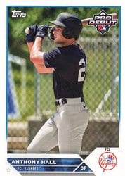 2023 Topps Pro Debut Base Set Anthony Hall #PD-13 card