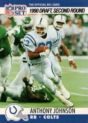 1990 Pro Set Base Set Anthony Johnson #705 card