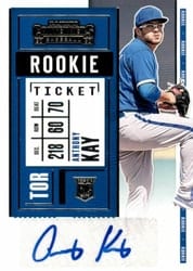 2020 Panini Contenders Base Set Anthony Kay #151 card