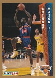 1992-93 Fleer Base Set Anthony Mason #152 card