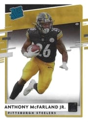 2020 Panini Chronicles Clearly Donruss Rated Rookies Anthony McFarland Jr #RR-AM card