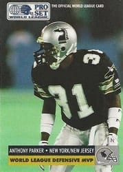 1991 Pro Set Base Set Anthony Parker #707 card