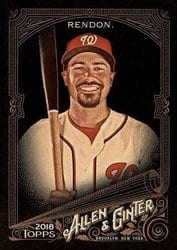 2018 Topps Allen & Ginter X Base Set Anthony Rendon #324 card