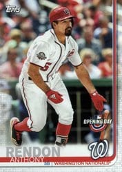 2019 Topps Opening Day Base Set Anthony Rendon #182 card