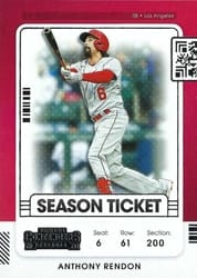 2021 Panini Contenders Base Set Anthony Rendon #92 card