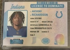 2023 Panini Contenders License to Dominate Anthony Richardson #25 card