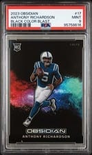 2023 Panini Obsidian Black Color Blast Anthony Richardson #17 card