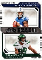 2023 Panini Contenders Round Numbers Anthony Richardson/Will McDonald IV #1 card