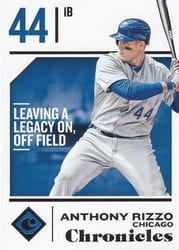 2018 Panini Chronicles Base Set Anthony Rizzo #48 card