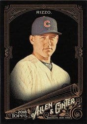 2018 Topps Allen & Ginter X Base Set Anthony Rizzo #32 card