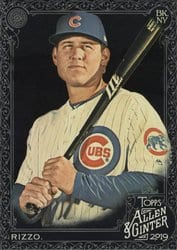 2019 Topps Allen & Ginter X Base Set Anthony Rizzo #17 card