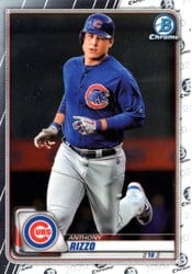 2020 Bowman Chrome Base Set Anthony Rizzo #92 card