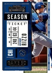 2020 Panini Contenders Base Set Anthony Rizzo #32 card