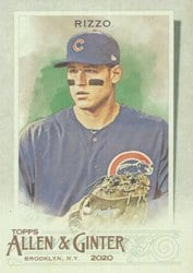 2020 Topps Allen & Ginter Base Set Anthony Rizzo #86 card