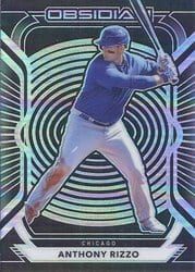 2021 Panini Chronicles Obsidian Anthony Rizzo #34 card