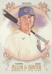 2021 Topps Allen & Ginter Base Set Anthony Rizzo #47 card