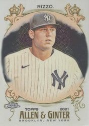 2021 Topps Allen & Ginter Chrome Base Set Anthony Rizzo #47 card