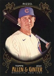2021 Topps Allen & Ginter X Base Set Anthony Rizzo #47 card