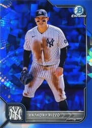2022 Bowman Chrome Sapphire Edition Base Set Anthony Rizzo #86 card