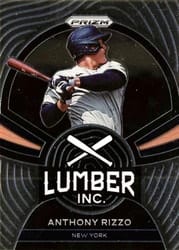 2022 Panini Prizm Lumber Inc. Anthony Rizzo #LI-5 card