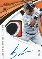 2018 Panini Immaculate Collection Base Set Anthony Santander #8 card