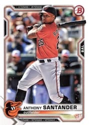 2021 Bowman Base Set Anthony Santander #3 card