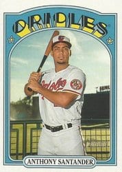 2021 Topps Heritage Base Set Anthony Santander #377 card