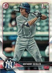 2018 Bowman Draft Base Set Anthony Seigler #BD-65 card