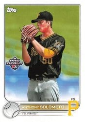 2022 Topps Pro Debut Base Set Anthony Solometo #PD-34 card